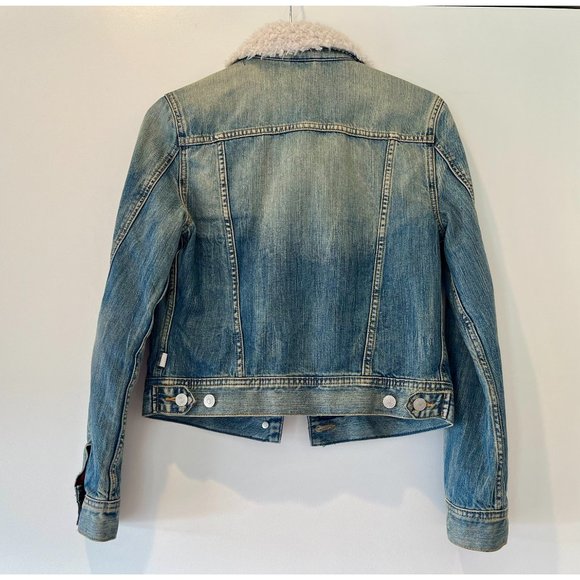 Aritzia Talula Jean Jacket with Faux Sherpa Collar - Picture 7 of 8